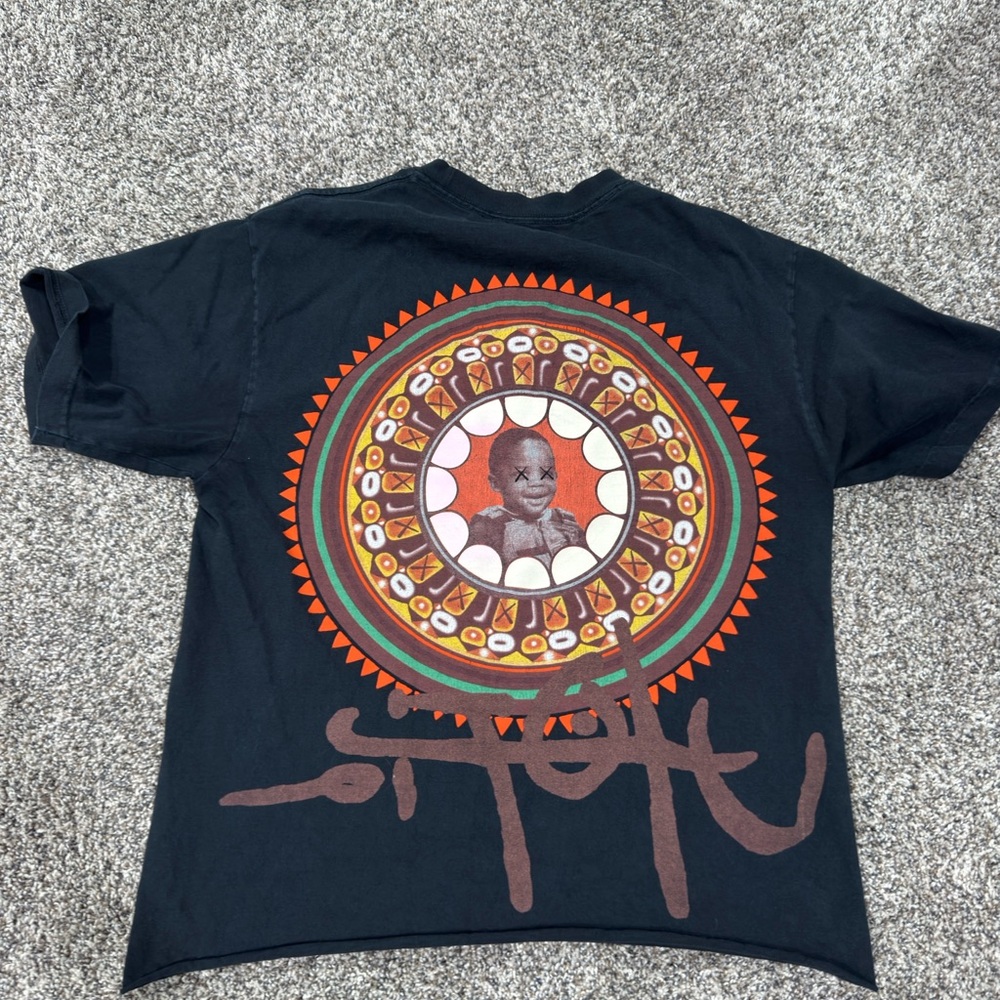 Travis Scott utopia x Kaws Graphic Black T-Shirt